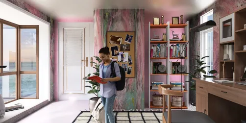 3D Back to School Bedroom Project 