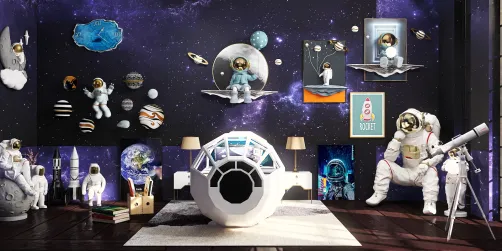 Space themed kid bedroom 🌌🚀