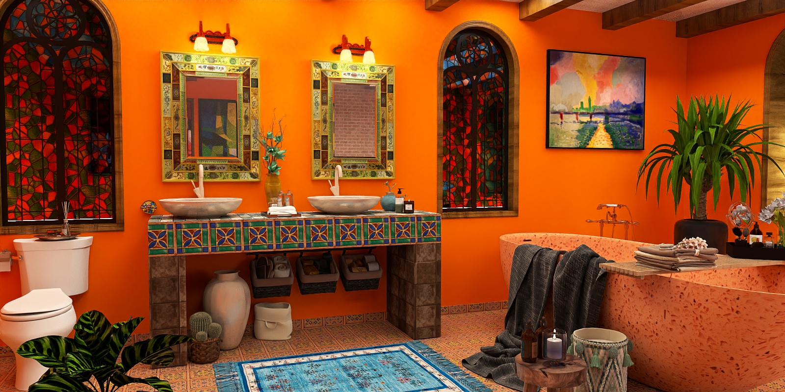 Latin Style bathroom 