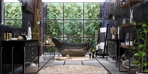 Stylish bathroom 🖤🤎🖤