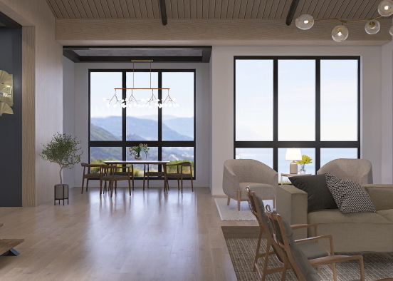 A Wonderful living Room on Seaside ✨🕯️🌊🧺🥂 Design Rendering