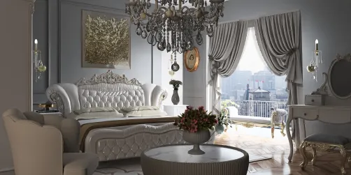 Habitación de estilo en blanco 