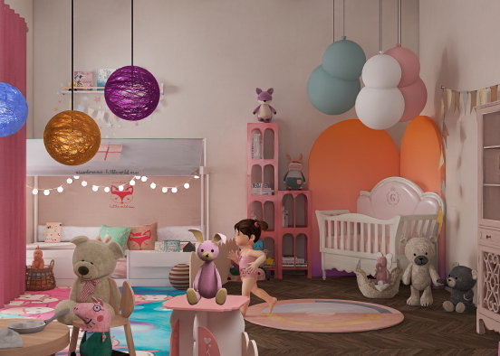 GIRL's bedrOOm Design Rendering