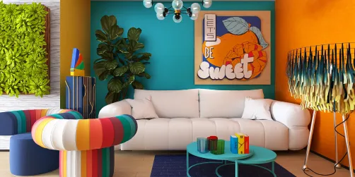 Colourful area relax