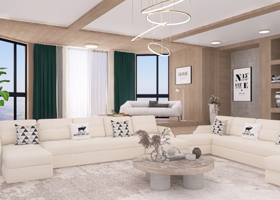 a beautiful living room 🤍 Design Rendering