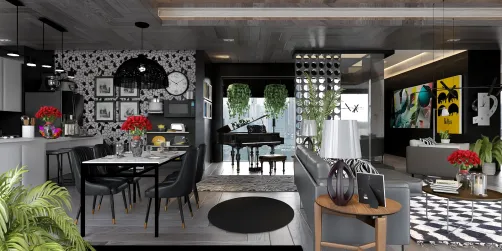 Uptown City Apartment living ❤️🩶🖤