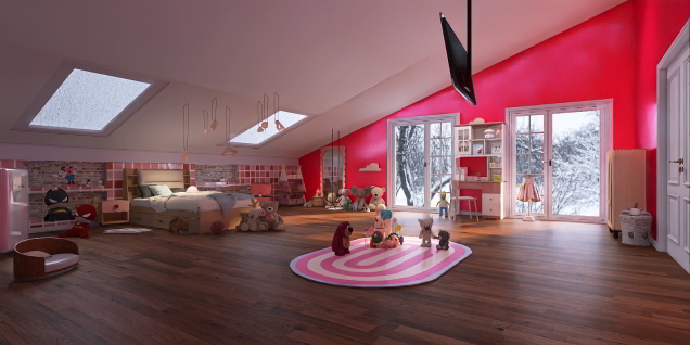 pink girls room