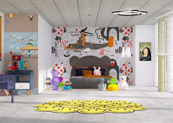 Silly fun kid’s bedroom 🎈 Design Rendering