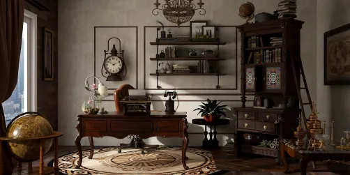 Office decorated in Baroque style