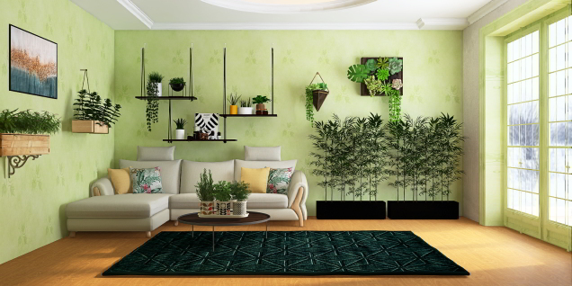 Green living room 