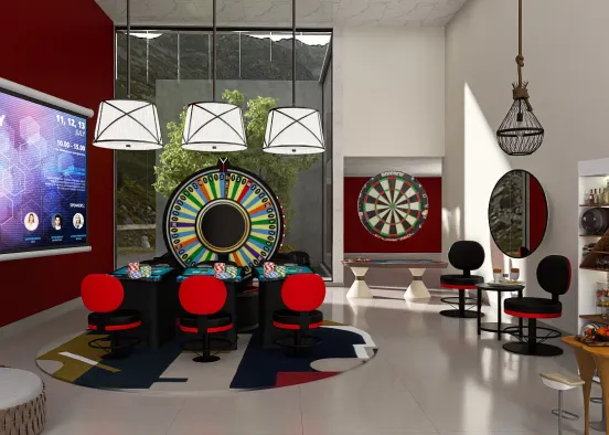 # Wheel Game Room  Renderização de Design