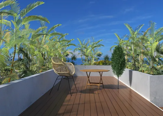 Simple SOLO balcony Design Rendering