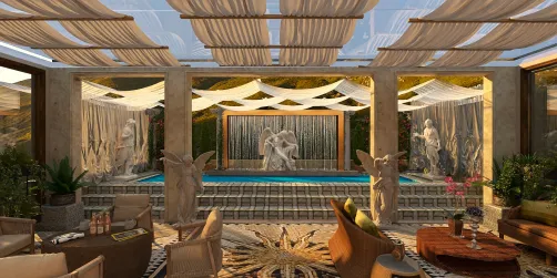 Luxury poolside retreat 