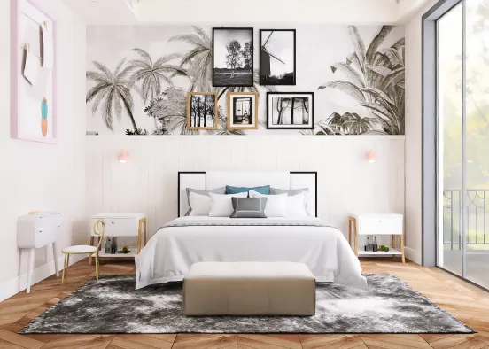 Cute teen bed room Design Rendering