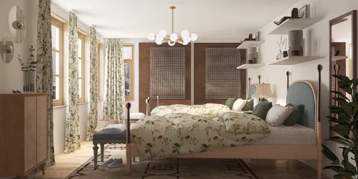 Floral & springy guest bedroom