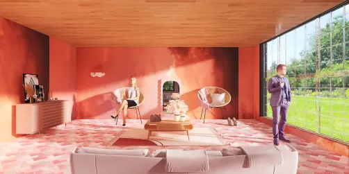 La pièce avec le sol au plafond