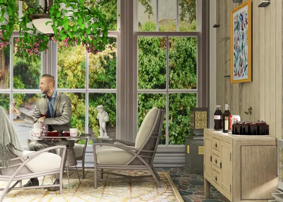 # A place to relax and enjoy the company of a friend Renderização de Design