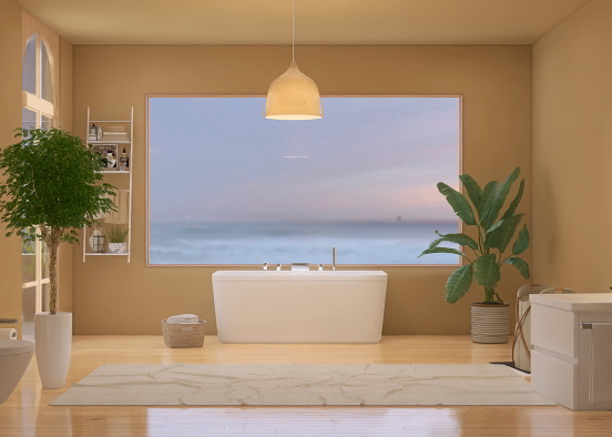 Bathroom neutral  Design Rendering