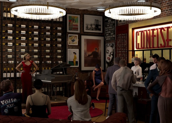 Chicago Wine Lounge  Design Rendering