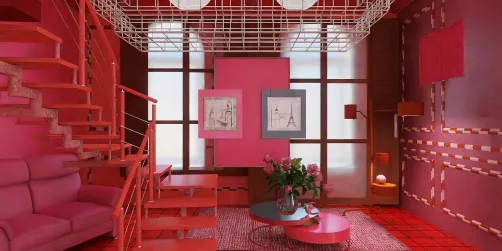 TOWER of color:  Ahead to "RED"!
 ♥️ 🍒♥️🍒