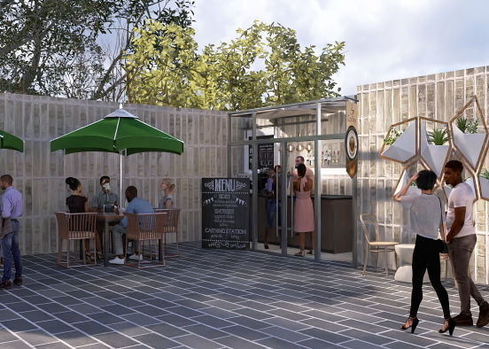 Outdoor cafe ☕️  Design Rendering