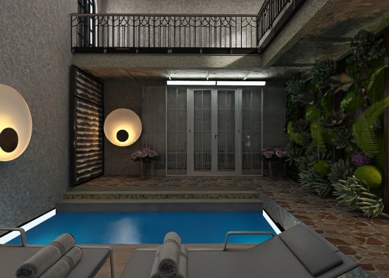 Pool in the evening 🏵️ Design Rendering