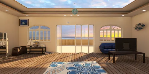 Cute Home by the Ocean 🪼🐋💙