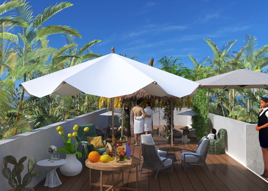 Spa and relax café  Design Rendering