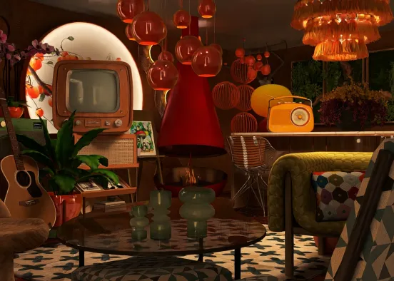 # Grandparent’s House: The Groovy 1960s  Renderização de Design