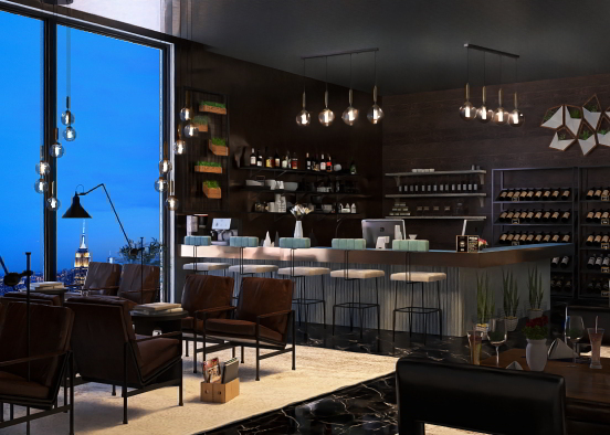 Welcome to my restaurant/bar❤️ Design Rendering