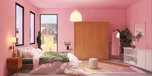 Pink bed room
😋