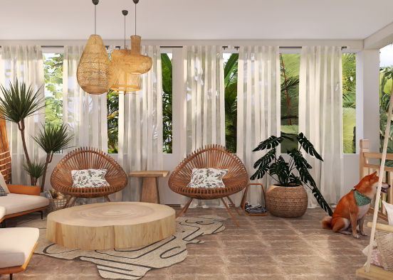 Garden boho patio 🪴 Design Rendering