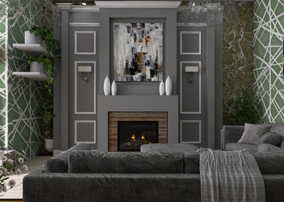 Marble living room  Design Rendering