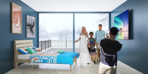 Taking a picture in there new house 