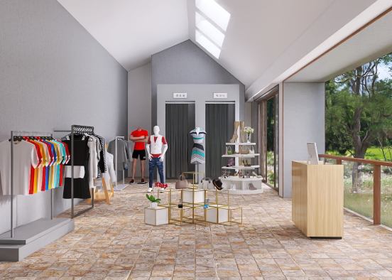Tienda de ropa Design Rendering