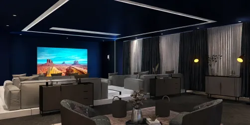 Modern home movie theatre 