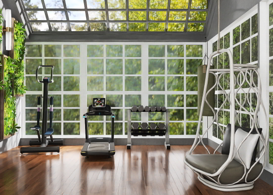 Home Gym/Lounge Room Design Rendering