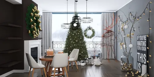 Modern Christmas Room
