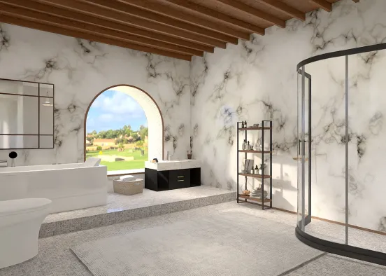 Beautiful Bathroom for Beautiful People Design Rendering