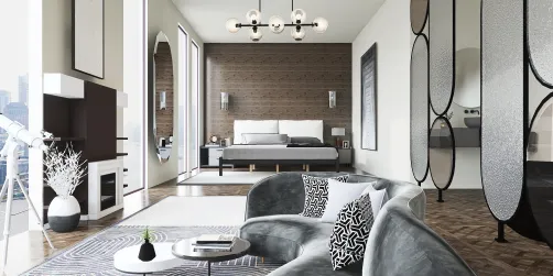 Black White and Grey Bedroom Suite