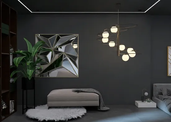 industrial touch with accent lighting 😅🤌🖤 Design Rendering