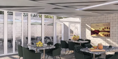 Tropical Restaurant with Outdoor Patio