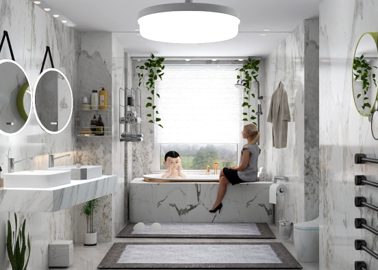 Marble bathroom  Design Rendering
