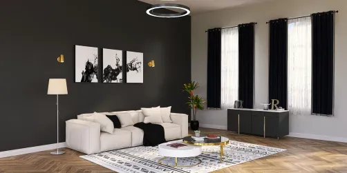 Sala preta moderna 
