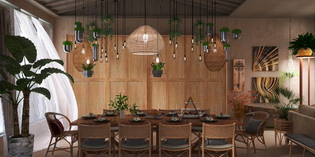 Dining a’la rattan
