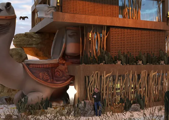 # The Camel-Toilet Retreat   Renderização de Design