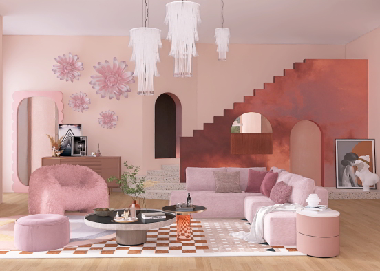 Pink dreams living Design Rendering