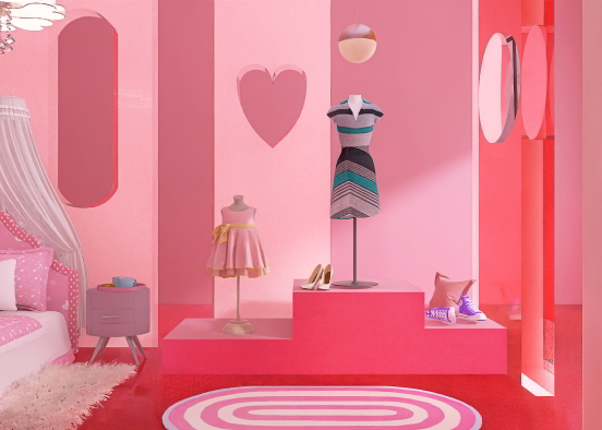 Barbie bedroom Design Rendering