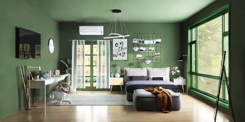 La mia stanza Total green