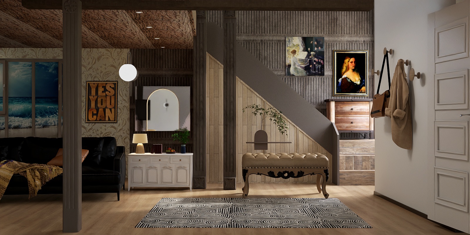 minimalist cottage room